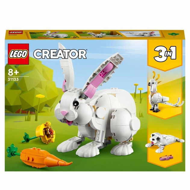 Image of LEGO Creator 3in1 White Rabbit Toy Animal Set 31133