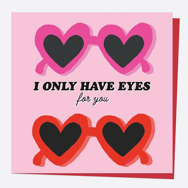 Image of Dotty About Paper Heart Sunglasses Eyes For You Valentine's Day Card