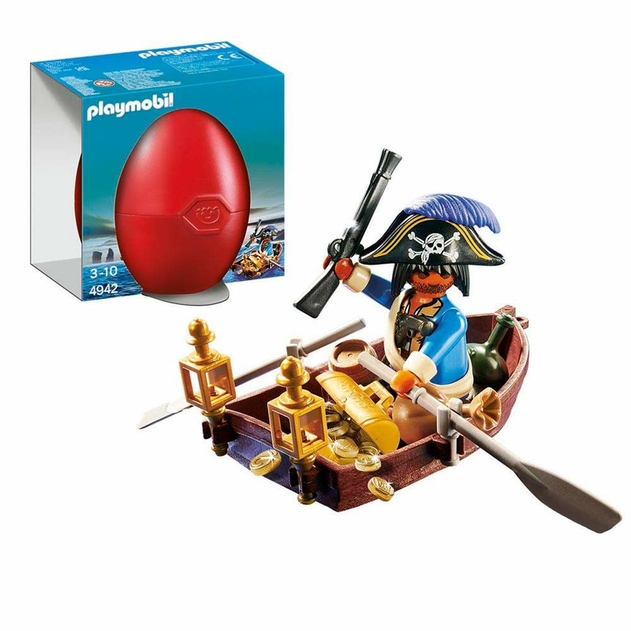 PLAYMOBIL 4942 Pirate With Rowboat Gift Egg