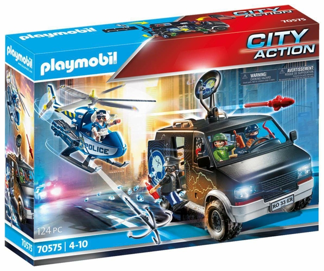 PLAYMOBIL 70575 City Action Police Helicopter Pursuit with Runaway Van