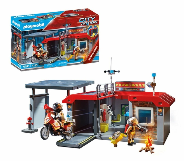 PLAYMOBIL 71193 City Action Take Along Fire Station