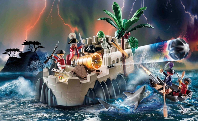 PLAYMOBIL 70413 Pirates Defence Island With Floating Boat