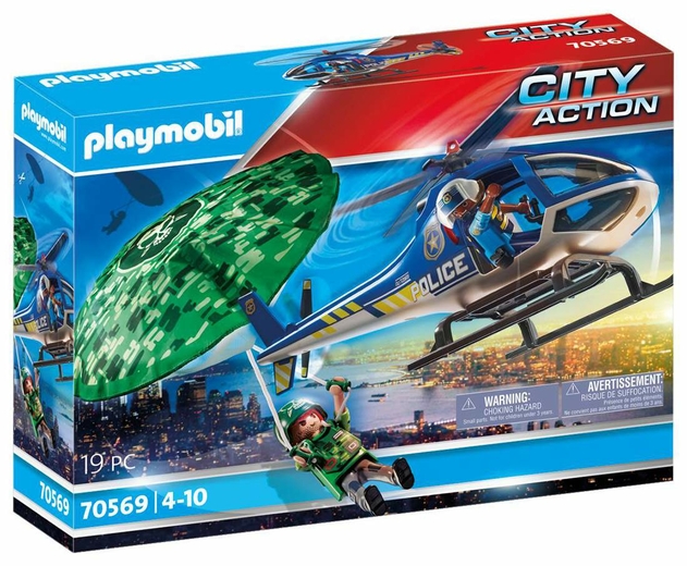 PLAYMOBIL 70569 City Action Police Parachute Search