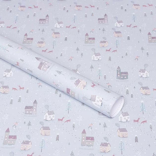 Image of WHSmith 3 Metre Ski Village Gift Wrap