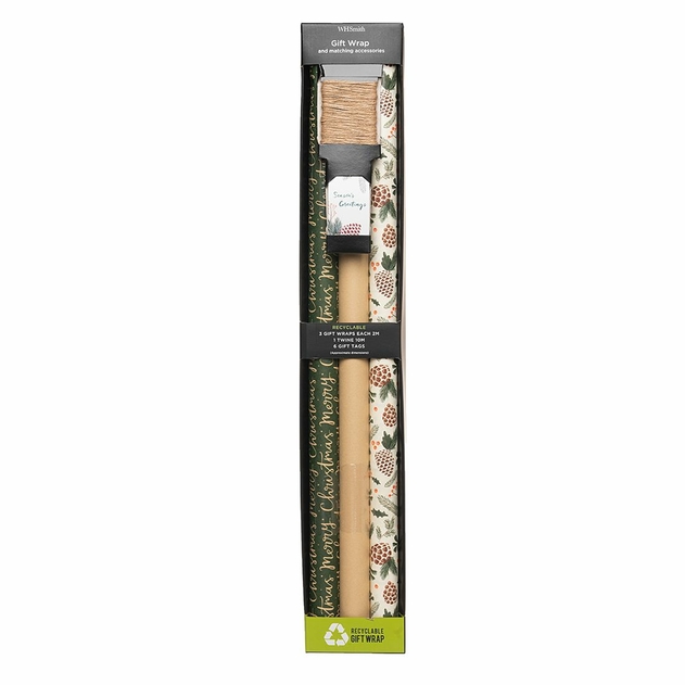 Image of WHSmith Recyclable Christmas Gift Wrap And Matching Accessories