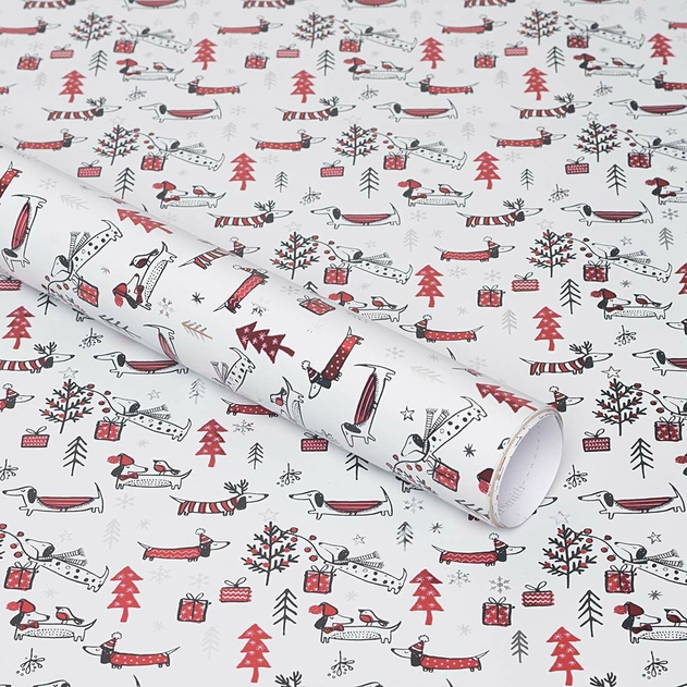 Image of WHSmith 3M Sausage Dogs Gift Wrap