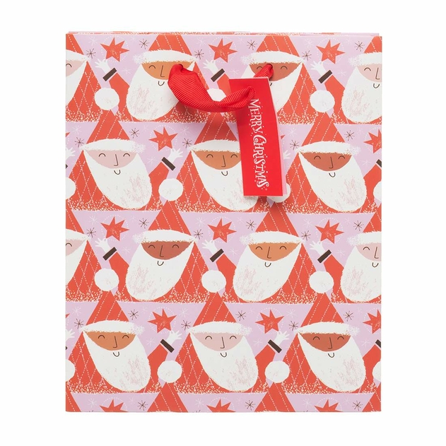 Image of WHSmith Santa Faces Gift Bag