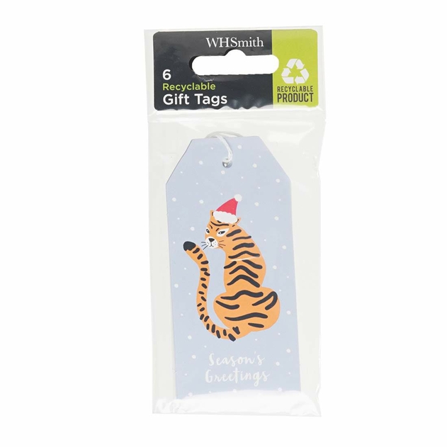 Image of WHSmith Leopard Christmas Tags
