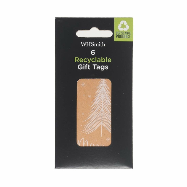 Image of WHSmith White Christmas Tree Gift Tags