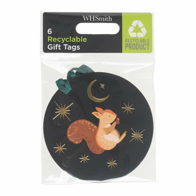 Image of WHSmith Woodland Scene Christmas Recyclable Tags