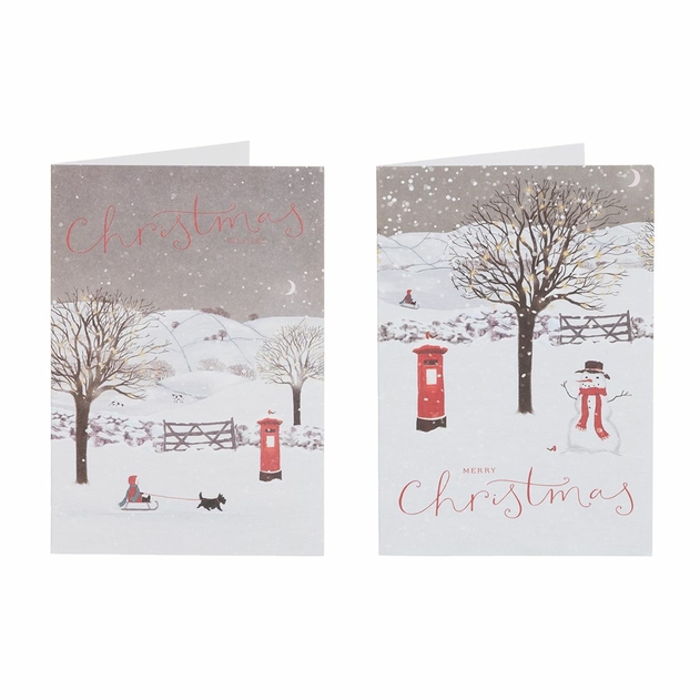 Image of WHSmith Duo Winter Fields Boxed Christmas Cards