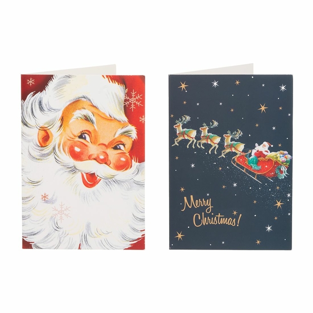 Image of WHSmith Duo Santa Sleigh Boxed Christmas Cards