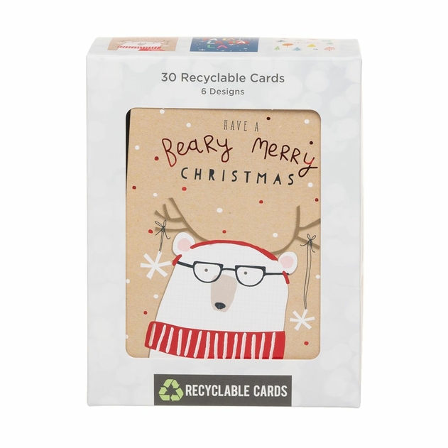 Image of WHSmith Contemporary Party Bumper 30 Pack Christmas Cards