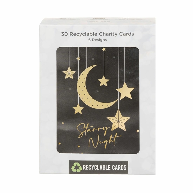 Image of WHSmith Contemporary Midnight Bumper 30 Pack Christmas Cards