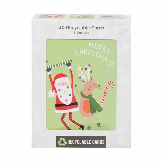 Image of WHSmith Kids Character Fun Bumper 30 Pack Christmas Cards
