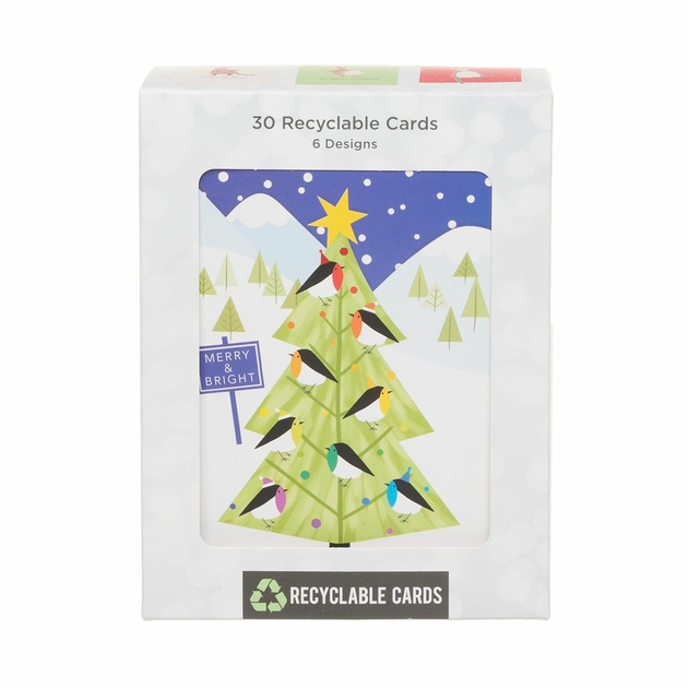 Image of WHSmith Kids Animal Magic Bumper 30 Pack Christmas Cards