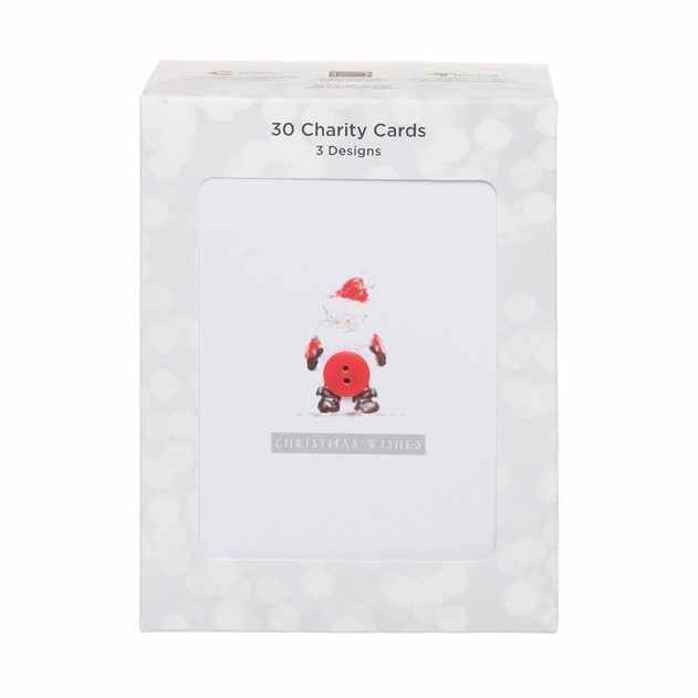 Image of WHSmith Button Buddies Bumper 30 Pack Christmas Cards