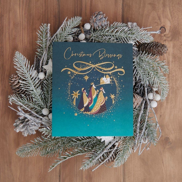 Image of WHSmith Three Kings Christmas Blessings Christmas Card
