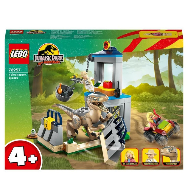 Image of LEGO Jurassic Park Velociraptor Escape Toy Set 76957