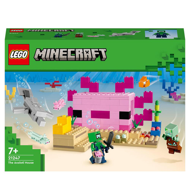 Image of LEGO Minecraft The Axolotl House Underwater Set 21247