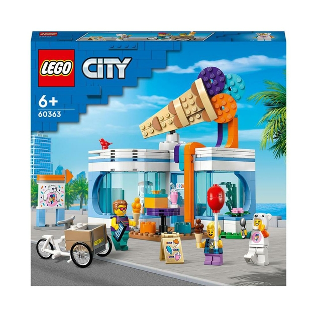 Image of LEGO City Ice-Cream Shop Set with Toy Bike 60363