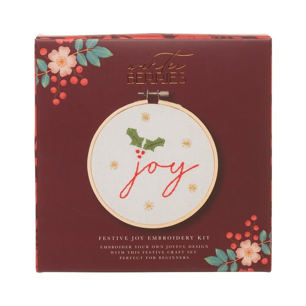 Image of WHSmith Winter Berries Embroidery Kit