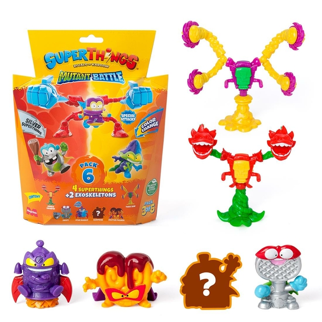 Image of SuperThings Mutant Battle - Pack 6 (4 SuperThings & 2 ExoSkeleton) 3/6
