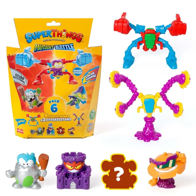 Image of SuperThings Mutant Battle - Pack 6 (4 SuperThings & 2 ExoSkeleton) 5/6