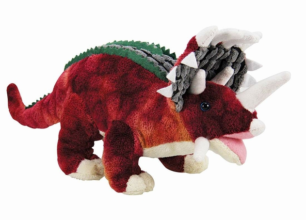 Image of Brown Triceratops Dinosaur Soft Toy