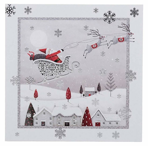 Image of WHSmith Assorted Glitter And Foiled Recyclable Christmas Cards (Pack of 20)