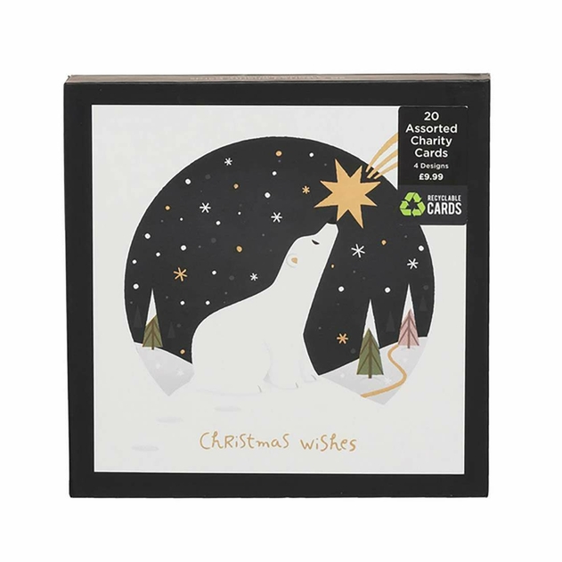 Image of WHSmith Recyclable Shooting Star Christmas Cards (Pack of 20)