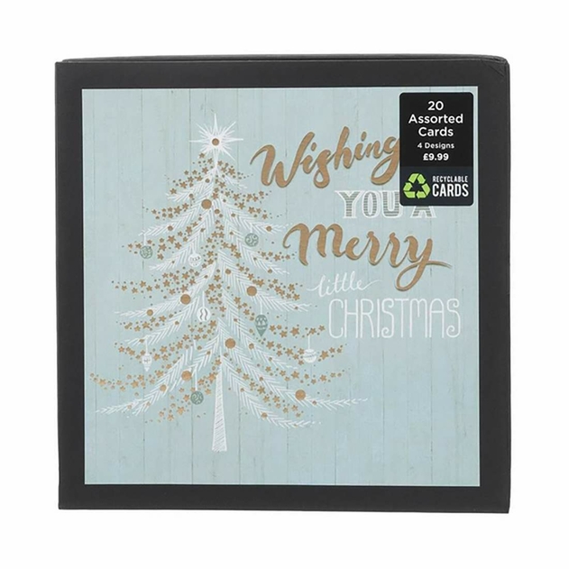 Image of WHSmith Recyclable Premium Glam Confetti Icons Christmas Cards (Pack of 20)