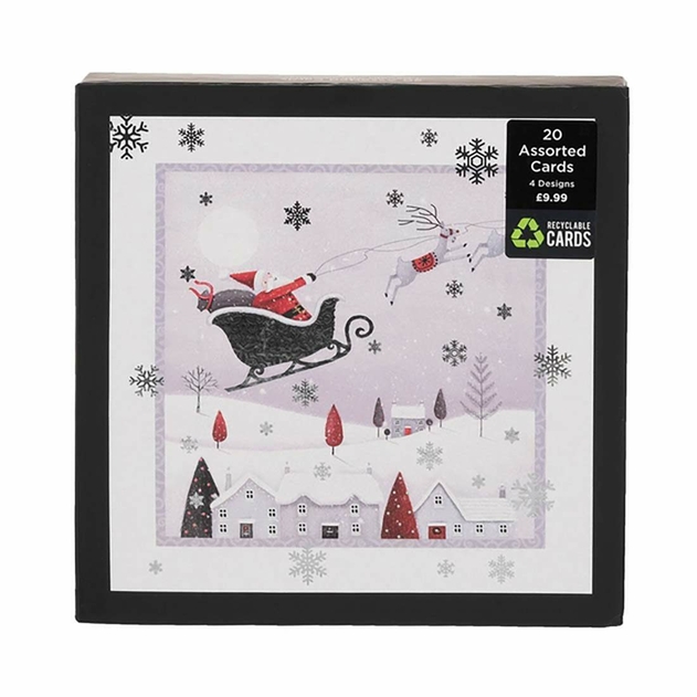 Image of WHSmith Premium Star Burst Constellation Christmas Cards Pack of 20