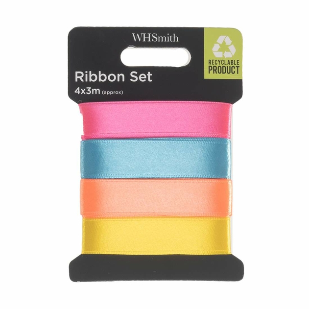 Image of WHSmith 3M Neon Ribbon 4 Pack