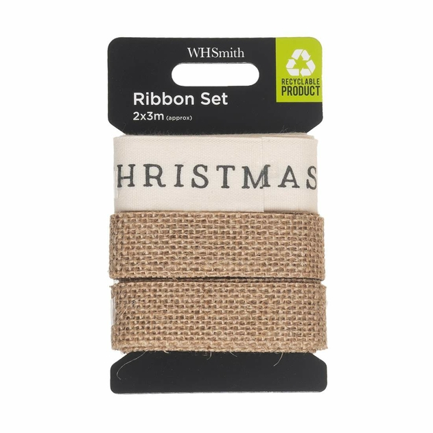 Image of WHSmith Merry Christmas Ribbon Set