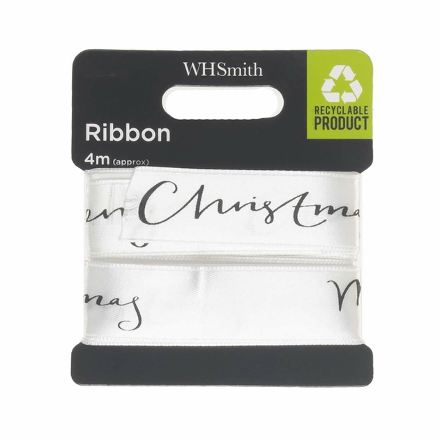 Image of WHSmith 4M Merry Christmas Script Ribbon