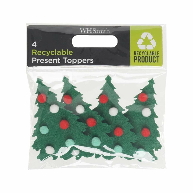 Image of WHSmith Felt Christmas Tree Toppers