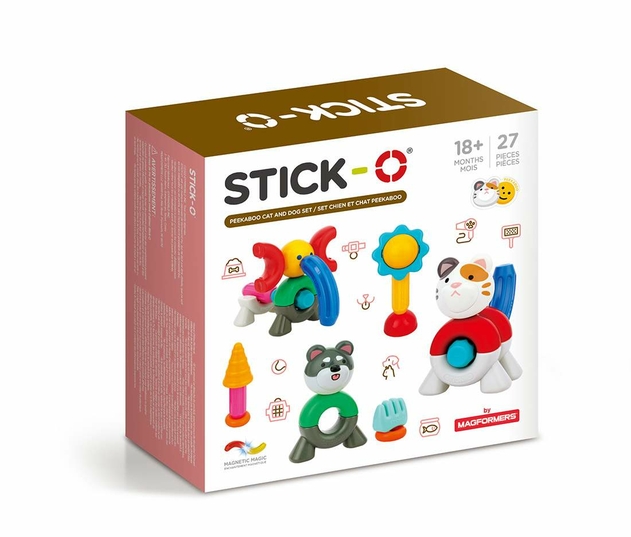 Image of Stick-O Peakaboo Dog and Cat 27 Piece Set