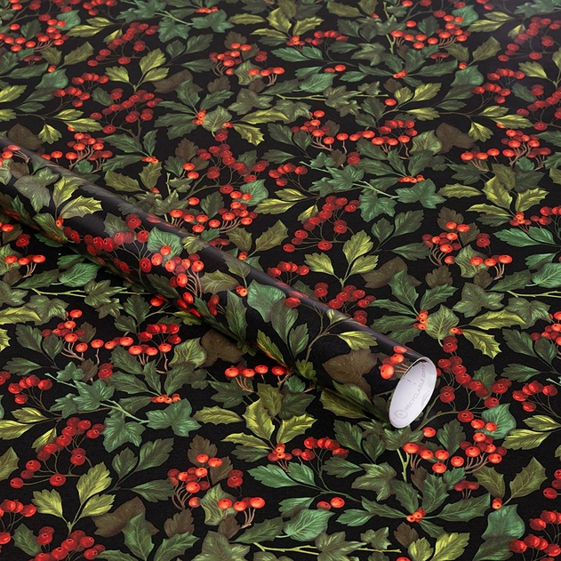Image of WHSmith 3 Metre Berries Foliage Gift Wrap