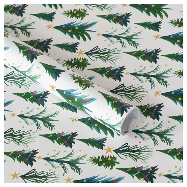 Image of WHSmith 3M Forest Christmas Recyclable Gift Wrap