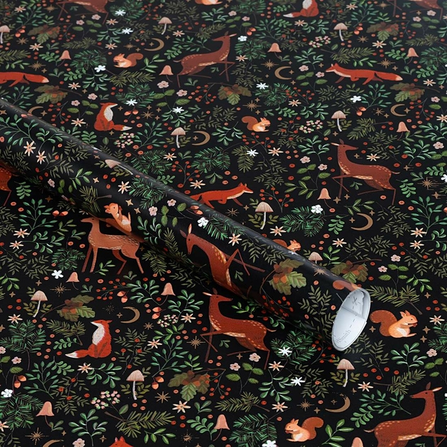 Image of WHSmith 3 Metre Woodland Foliage Gift Wrap