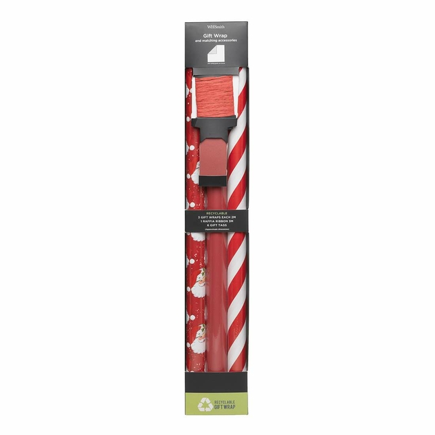 Image of WHSmith x3 Triple Christmas Cheer Gift Wrap