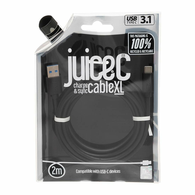 Image of Juice USB A To Type C Round Black Charge Cable