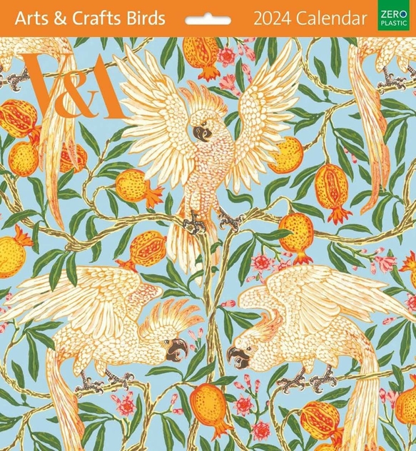 Image of V&A Arts & Crafts Birds 2024 Calendar