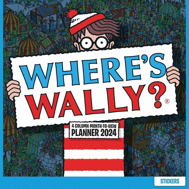 Image of Where's Wally 4 Column Month To View Planner 2024