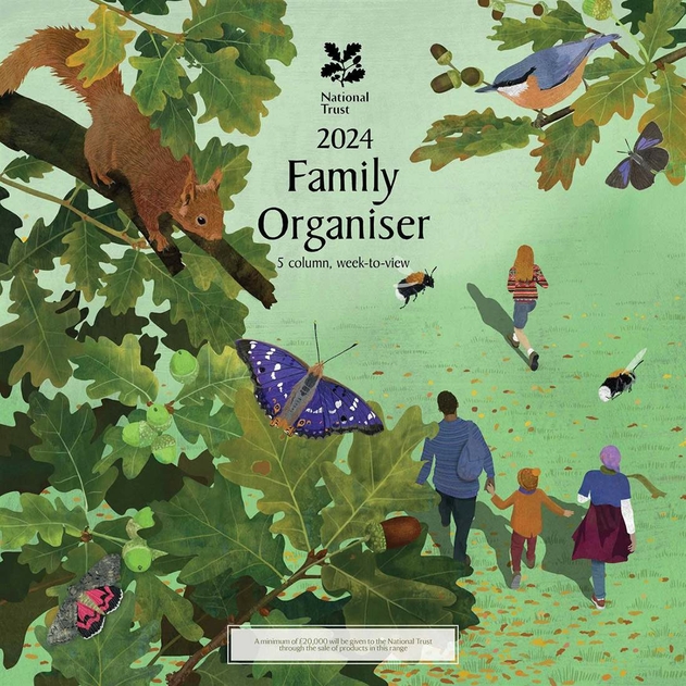 Image of National Trust 2024 Family Organiser 5 Column Week To View