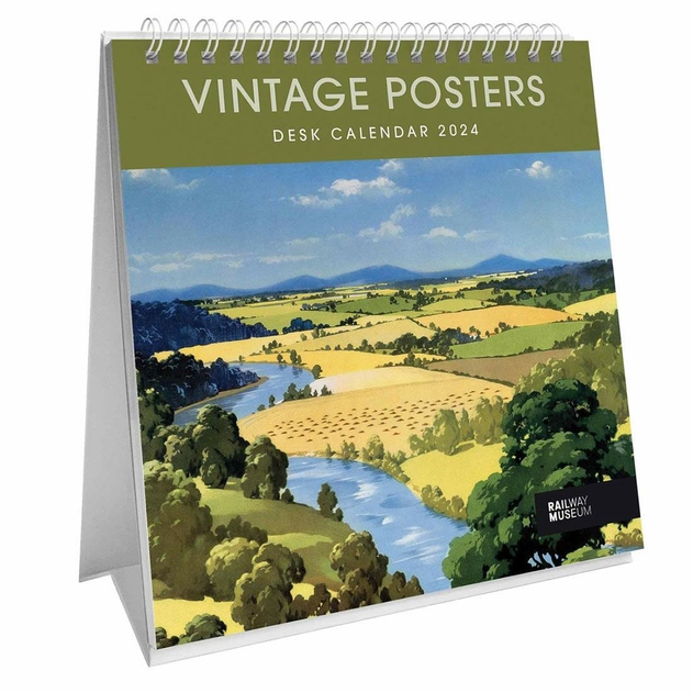 Image of Vintage Posters Desk Calendar 2024