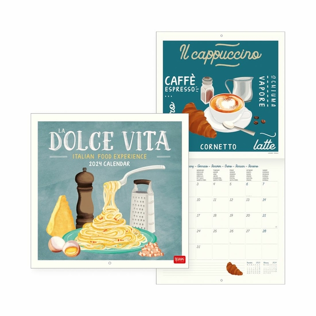 Image of Legami Uncoated Paper La Dolce Vita Wall Calendar