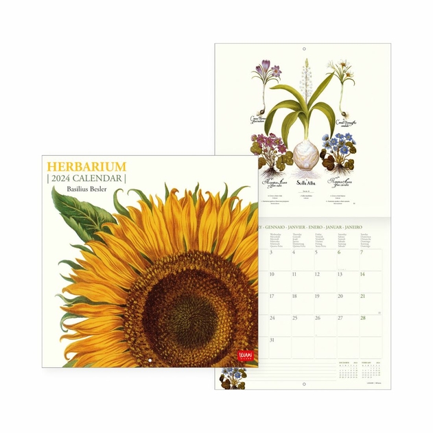 Image of Legami Uncoated Paper Herbarium Wall Calendar