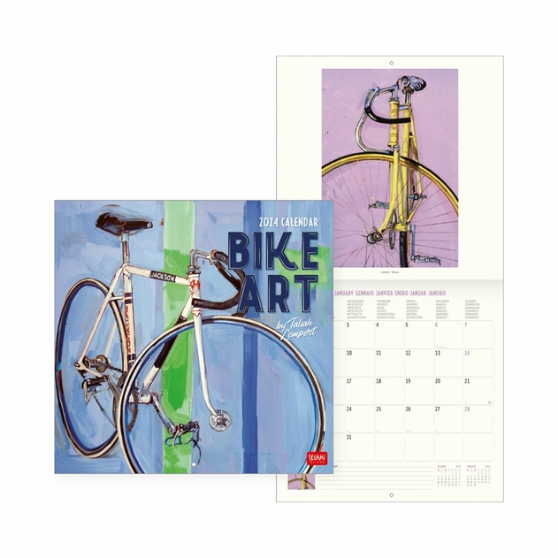 Image of Legami Uncoated Paper Bike Art Wall Calendar